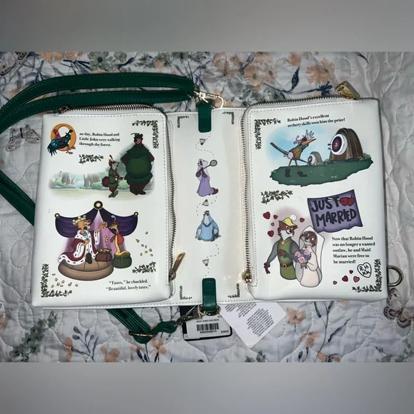 Loungefly Robin Hood Book Crossbody Bag - Picture 9 of 14
